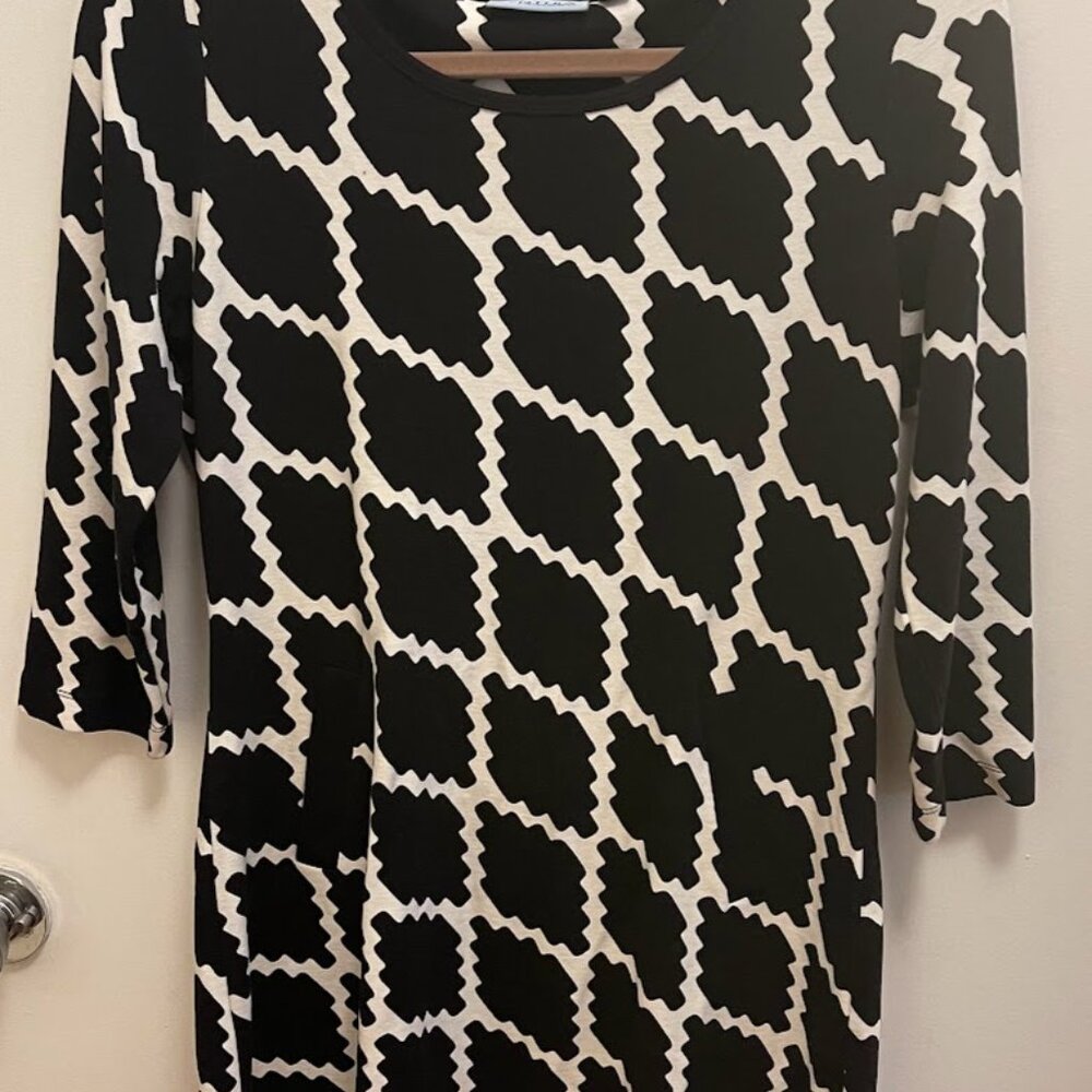 Cynthia Rowley Black and White Dress‎ w/ Pockets Work